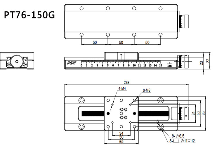 Measuring Microdrum Operation XYZ Three Axis Combined Displacement Stage