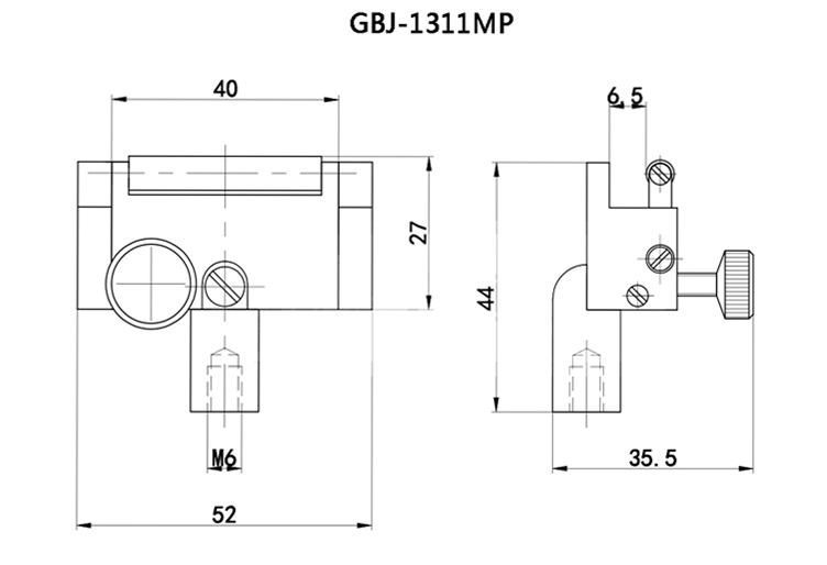 Adjustable dry plate frame square element gripper optical test flat clamp type fixing frameGBJ-301M