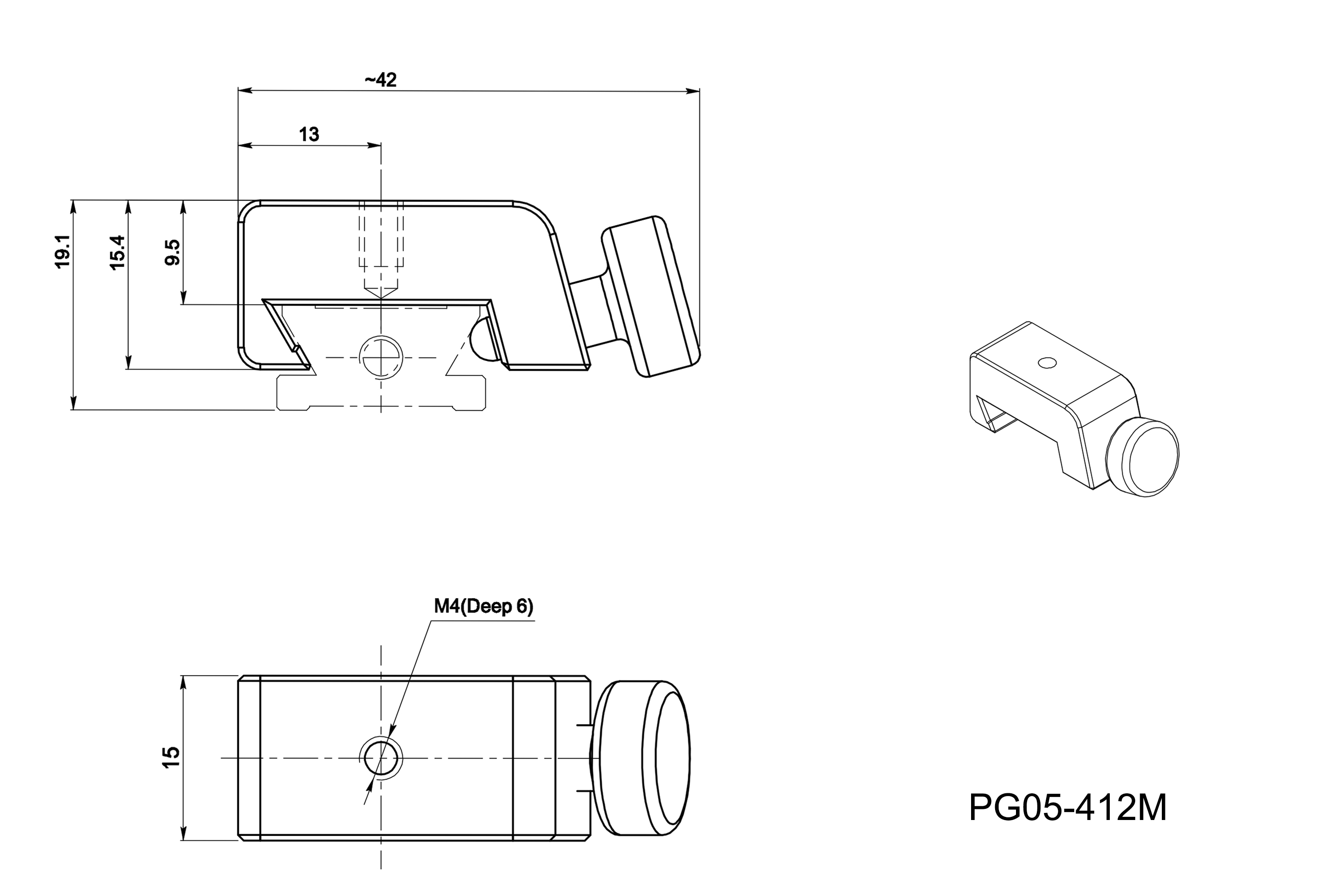 PG05 series 19mm guide rail, slide table