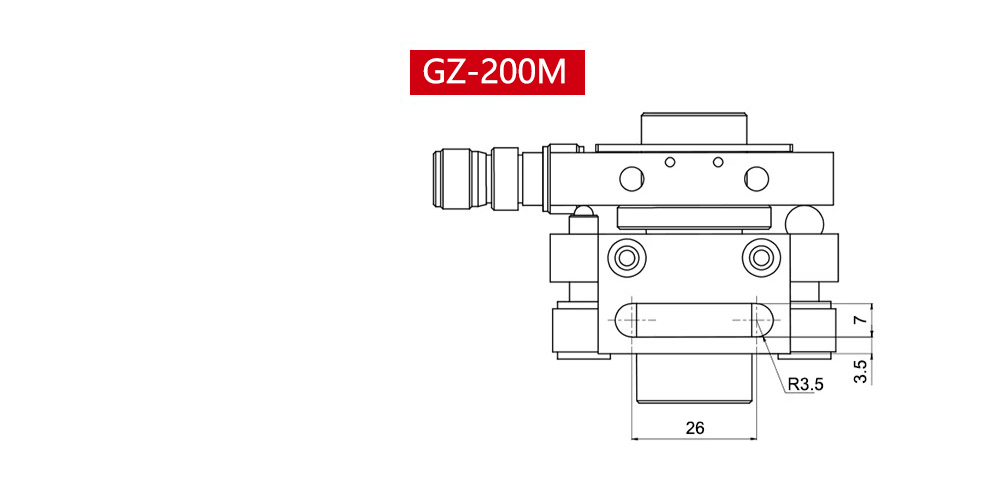 Precision optical fiber adjusting frame and clamp optical fiber outer diameter 400um GZ-200M teaching equipment