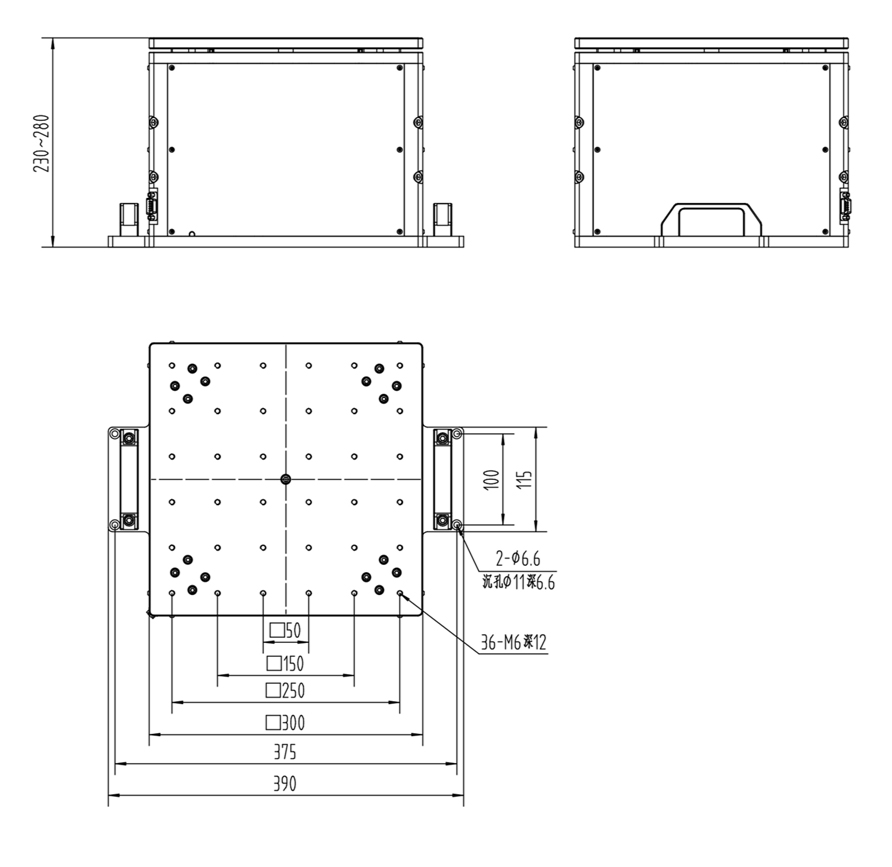 High precision closed-loop lifting platform PT-GD3050 stroke 50mm table size 300*300mm