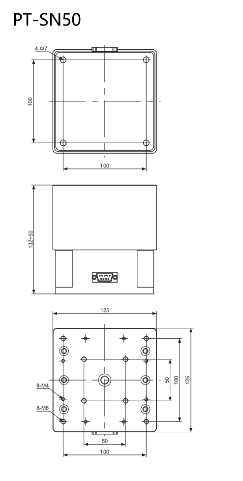 PT-SN50 heavy duty high-precision electric lifting platform travel 50mm