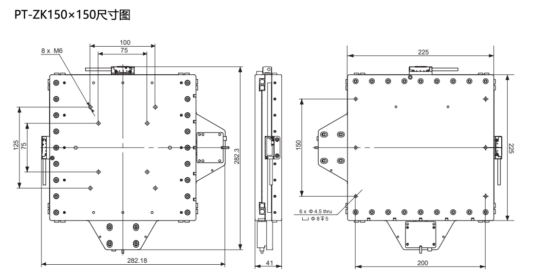 PT-ZK150×150 series two dimensional vacuum weak magnetic automatic stage