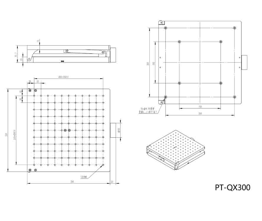 PT-QX200 Manual tilt table Angle adjustment Platform tilt table punching base bearing 60 kg