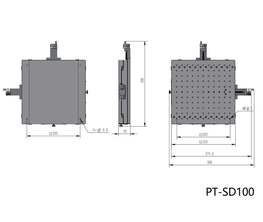 Three-axis adjustment table XY Tilt adjustment table PT-SD100 PT-QX300