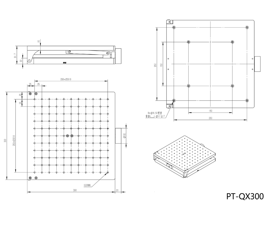 Three-axis adjustment table XY Tilt adjustment table PT-SD100 PT-QX300