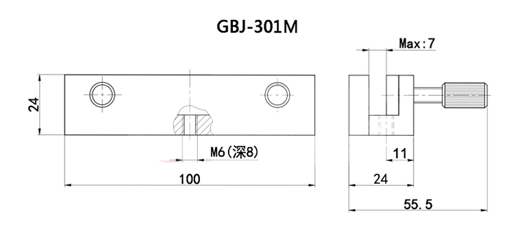 Adjustable dry plate frame square element gripper optical test flat clamp type fixing frameGBJ-301M