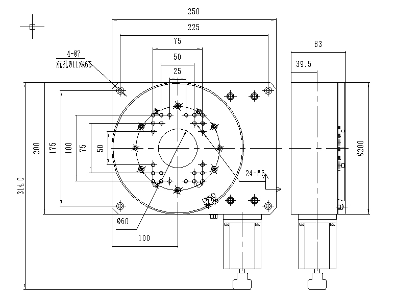 PX110-100H High Precision Electric Rotating Machine