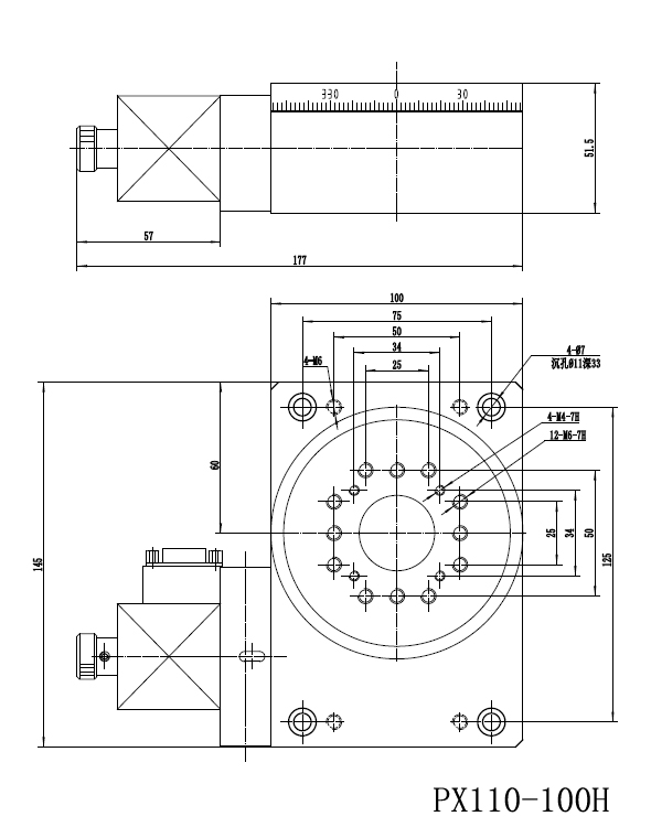 PX110-100H High Precision Electric Rotating Machine