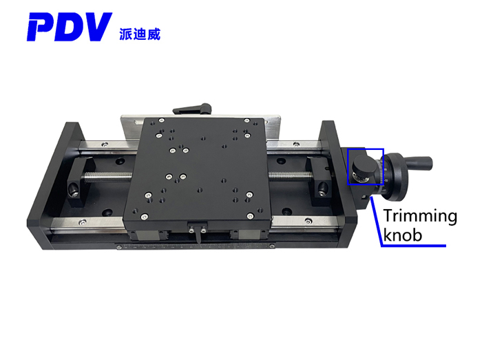 PT-SD180 manual platform displacement table with fine adjustment, coarse adjustment function with scale stroke 150, 200mm