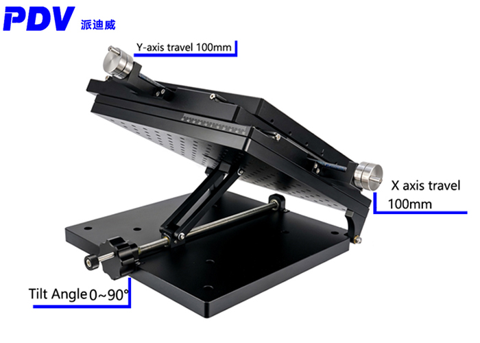 Three-axis adjustment table XY Tilt adjustment table PT-SD100+PT-QX300